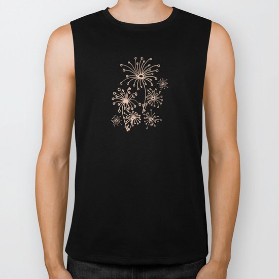 Stylized Dandelion Dark #society6 #decor #buyart Biker Tank