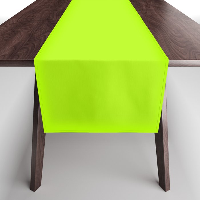 Bright green lime neon color Table Runner