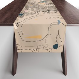 Chattanooga - USA - Eclectic Map Table Runner