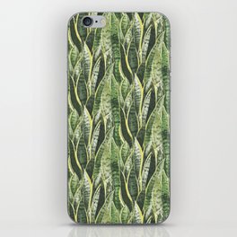 Snake Plant Tropical Houseplant Print iPhone Skin