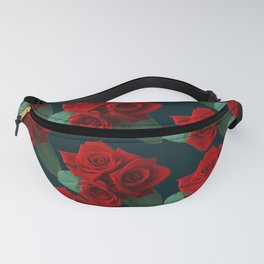 red flowers pattern Fanny Pack