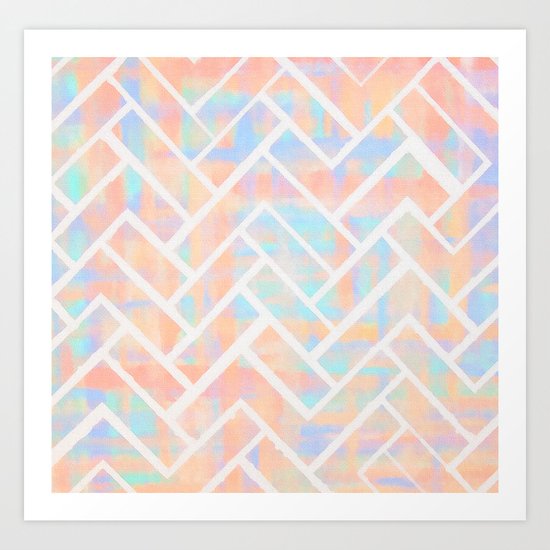 Chevroni Beach Art Print