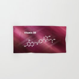 Vitamin B9, folic acid, Structural chemical formula Hand & Bath Towel