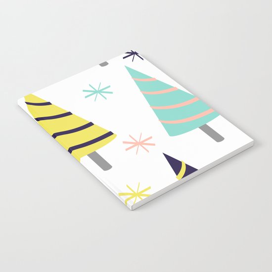 Colorful Christmas Trees Notebook