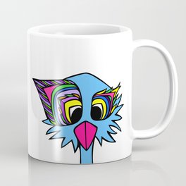 Ostrich Goes Pop Coffee Mug | Digital, Pinkbeak, Meesart, Graphicdesign, Cartoon, Mees, Popcolor, Graphic, Mee, Crazy 