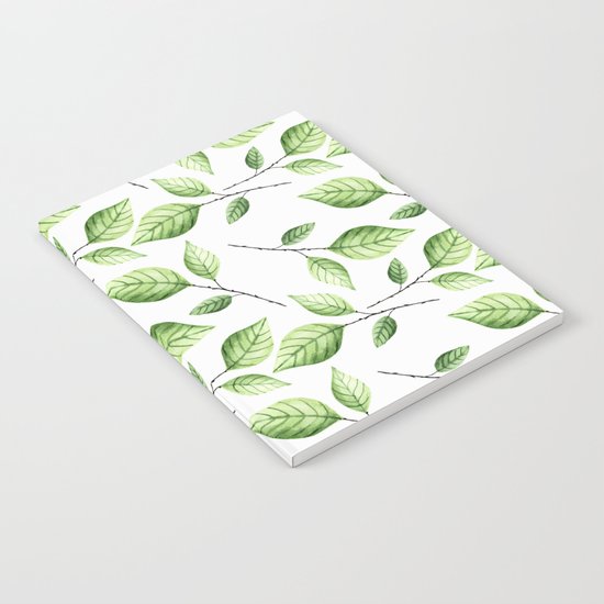 Leaf pattern. Watercolor Notebook