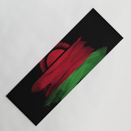 Malawi flag brush stroke, national flag Yoga Mat