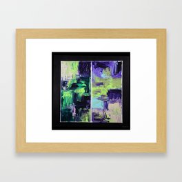 Violet & Green On A Rainy Day Framed Art Print