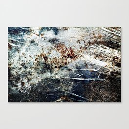 Rusty Scratched Metal Weathered Texture Abstract Canvas Print