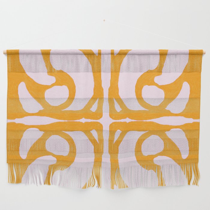 Abstract in Yellow and Cream Wall Hanging