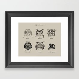Caffeinated Owls Gerahmter Kunstdruck