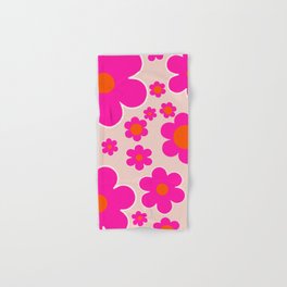 Flower Market Print Retro Flower Florence Flower Market Abstract Floral Art Pink Flowers Botanical Hand & Bath Towel