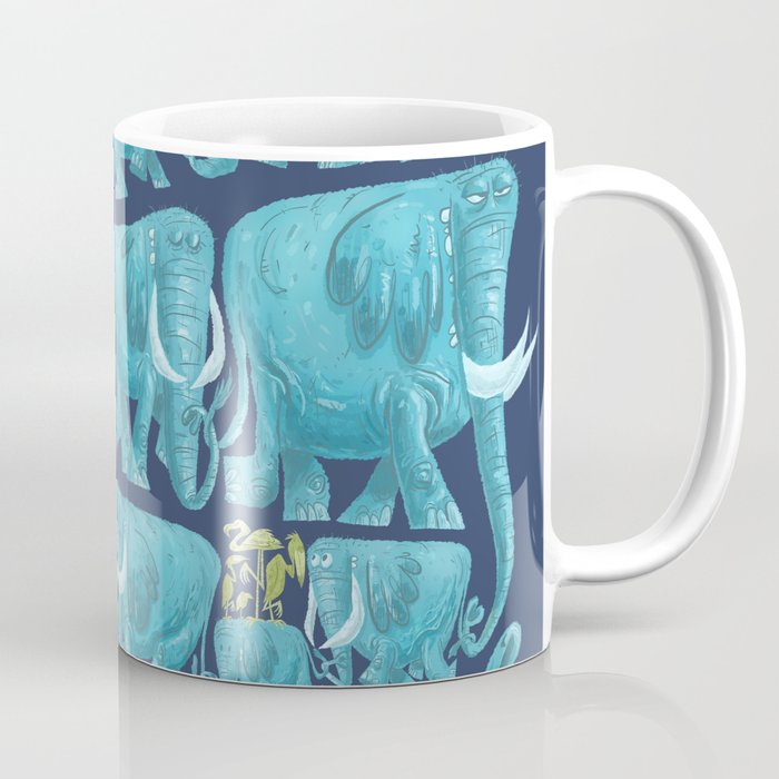 Pachyderm Parade Blue Coffee Mug