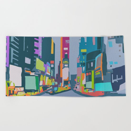 Times Square Beach Towel