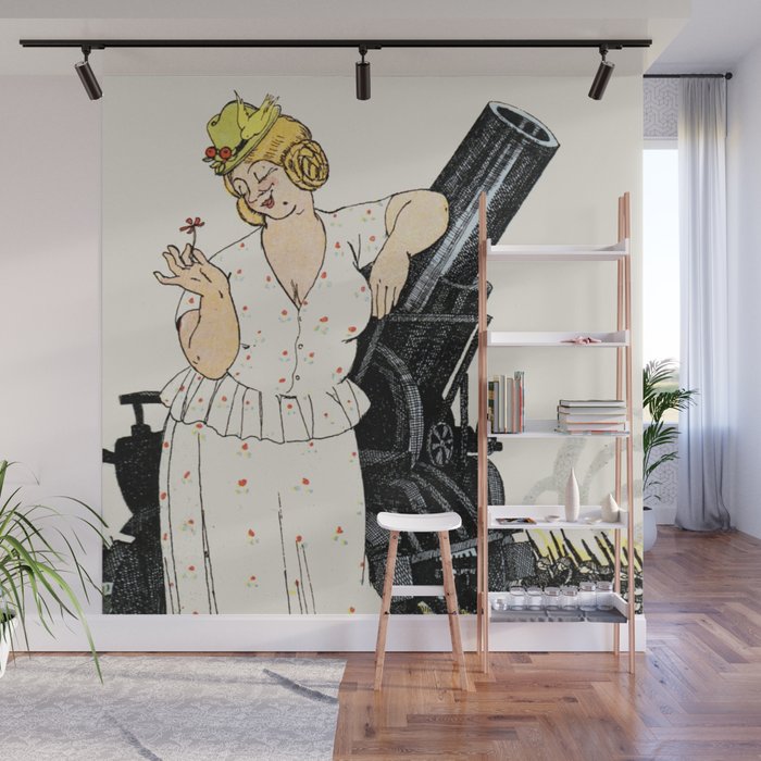 Canon Curvy Pinup 1915 Wall Mural