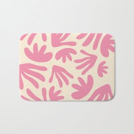 Pink Aesthetic Matisse Bath Mat | Monochrome, Pastel, Matisse, Graphicdesign, 60S, Henrimatisse, Plant, Retro, Seaweeds, Pink 