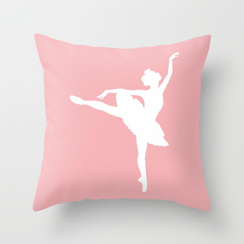 Pink And White Ballerina Throw Pillow By Xooxoo Society6