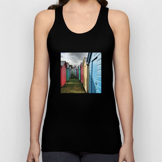 Beach Huts 01A Unisex Tank Top