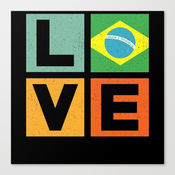 Brazil Love Canvas Print