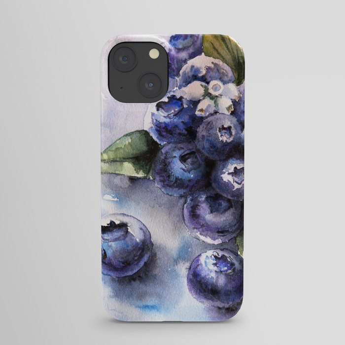 Watercolor Blueberries - Food Art iPhone Case