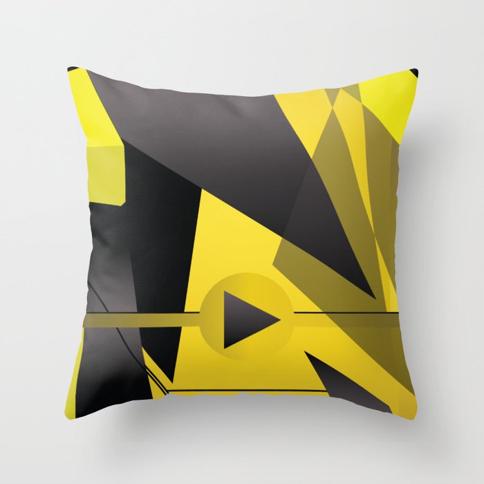 Coloured Thick Straight Lines Abstract Art Throw Pillow By