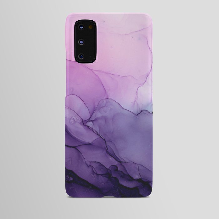 Purple Amethyst Crystal Inspired Abstract Flow Painting Android Case