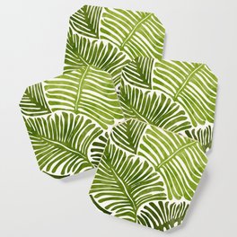 Summer Fern Simple Modern Watercolor Coaster