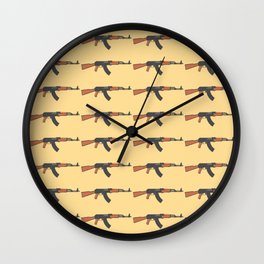 ak47 pattern logo Wall Clock