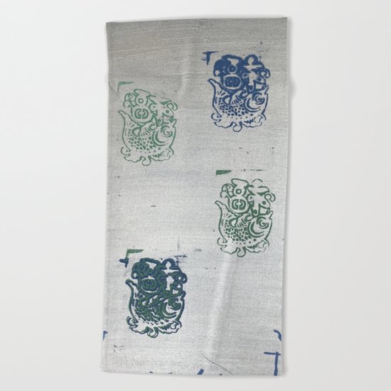 When Trapped Water Makes a New Path Beach Towel
