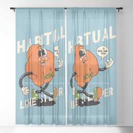 Habitual Line Stepper Sheer Curtain