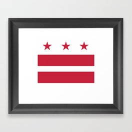 Washington D.C.: Washington D.C. Flag Framed Art Print