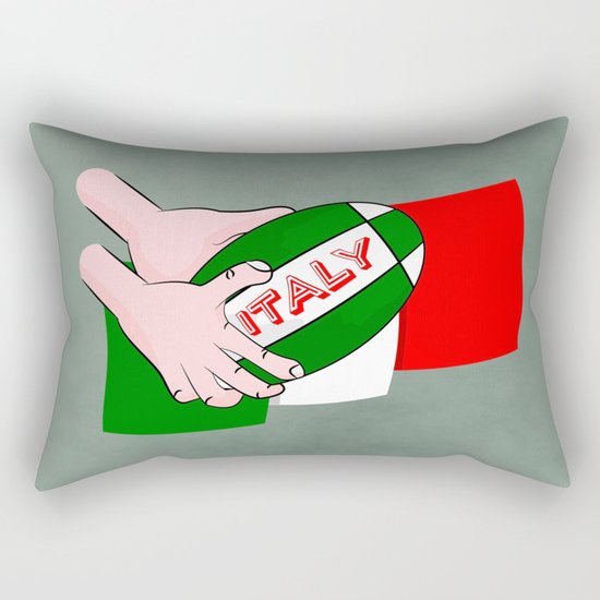 Rugby Italy Rectangular Pillow