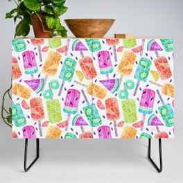 Watercolor Fruitsicles - Pattern - Cool Tones Credenza