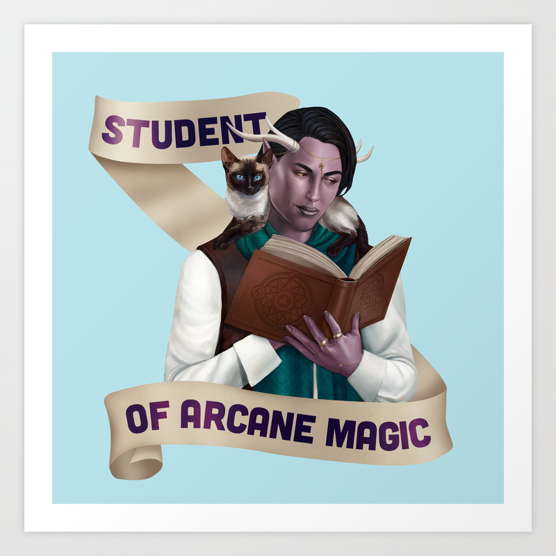 Wizard Student Of Arcane Magic Art Print By Kristiinaseppa Society6