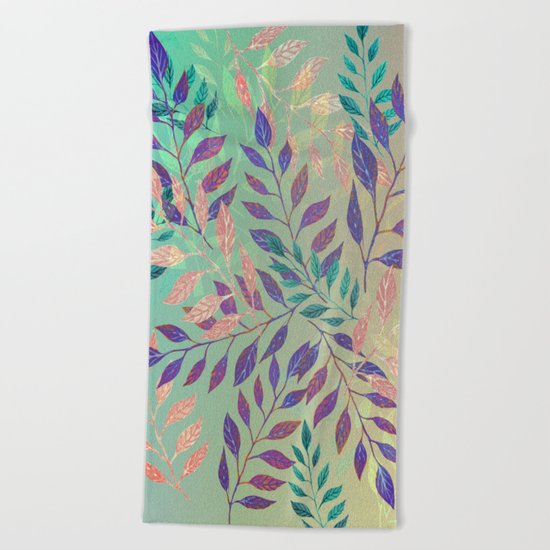 Abstract Leaf Arrangement (Atmospheric) Beach Towel