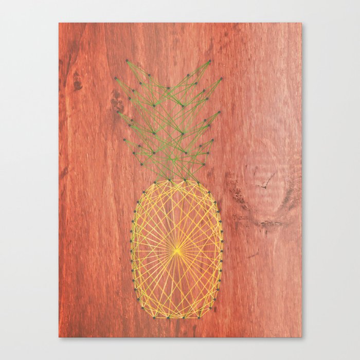 Pineapple String Art Canvas Print