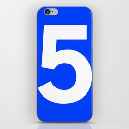 Number 5 (White & Blue) iPhone Skin
