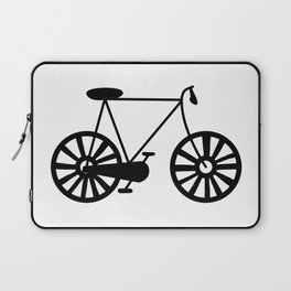 Bike Lover Cyclist Black Print Pattern Laptop Sleeve