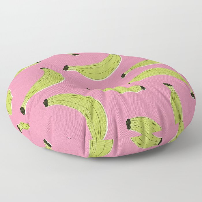 Bananas (Pink & Green) Floor Pillow