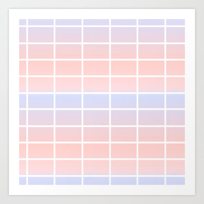 Watercolor Blue Pink Background With White Horizontal Vertical