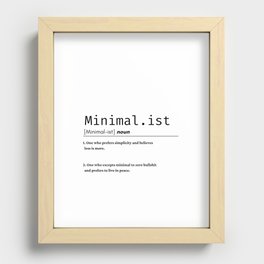 Minimalist Definition Recessed Framed Print