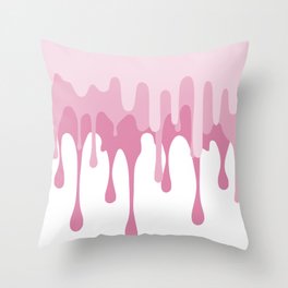 Drip Drip Drip - Pink Throw Pillow