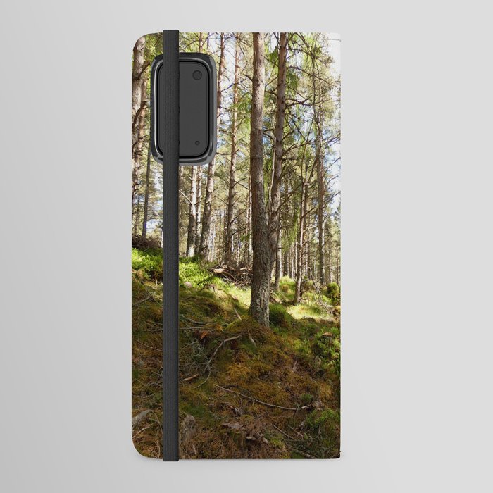 Scottish Highlands Spring Contrasting Forest Sunlight  Android Wallet Case