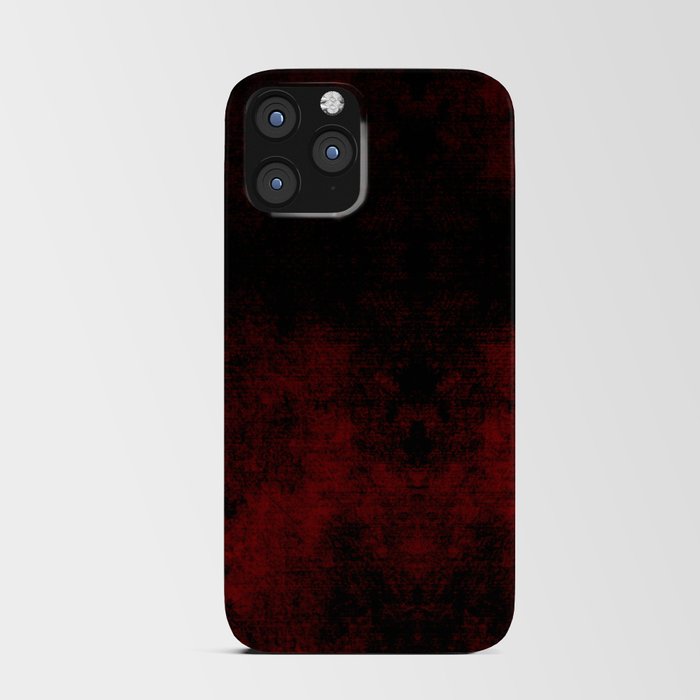 Dark Red Shapes iPhone Card Case