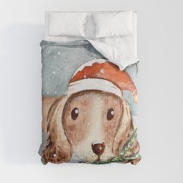 Christmas Puppy Look Comforter