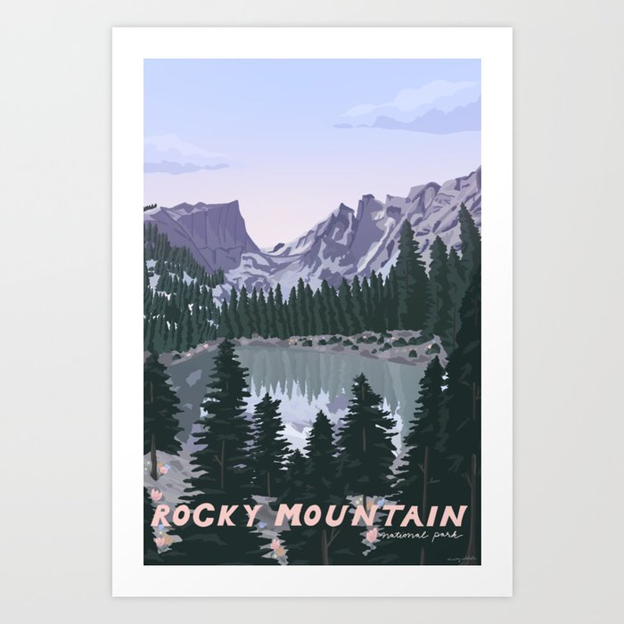 Rocky Mountain National Park Poster, Colorado, USA, Denver, Rocky Mountains, National Parks Art Print