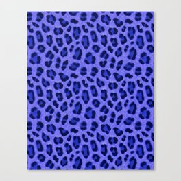 Lavender Blue Leopard Animal Print Skin Pattern Canvas Print
