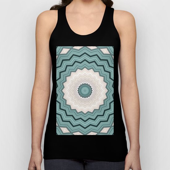 Abstract Turquoise Rings Unisex Tank Top