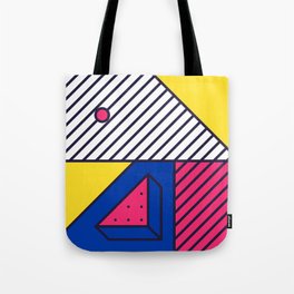 Festive Background in Neo Memphis Style Colorful Decorative pattern Tote Bag