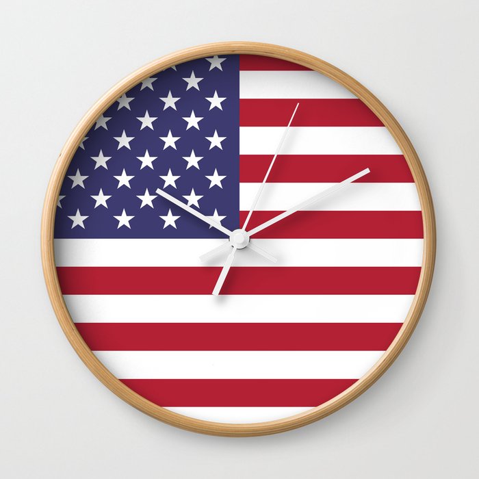 USA flag Wall Clock